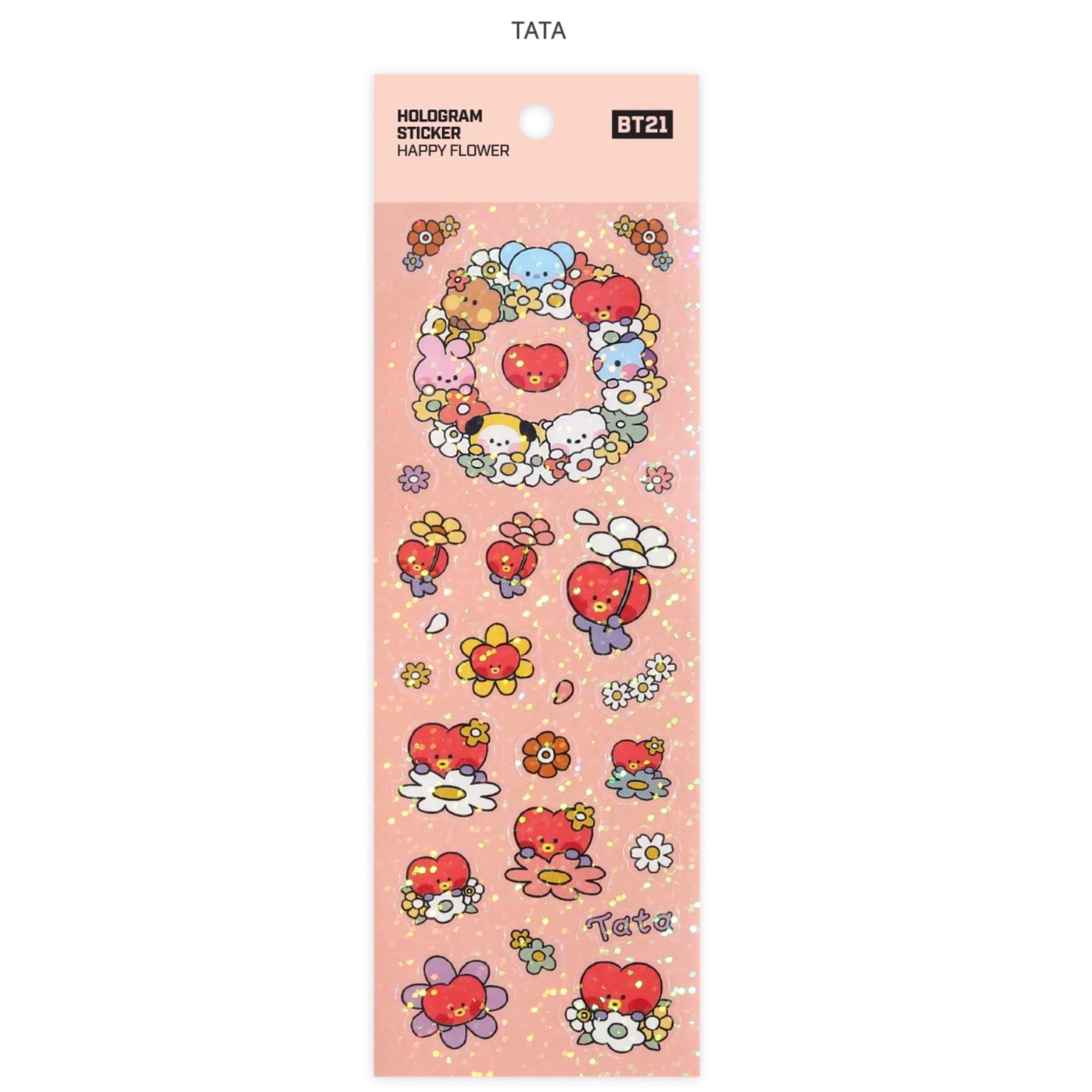 BT21 Minini - Happy Flower Hologram Sticker