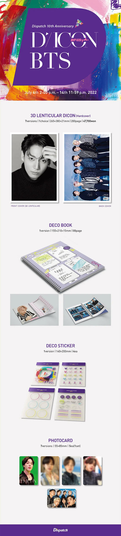 BTS - DICON D'FESTA: Dispatch 10th Anniversary Photobook