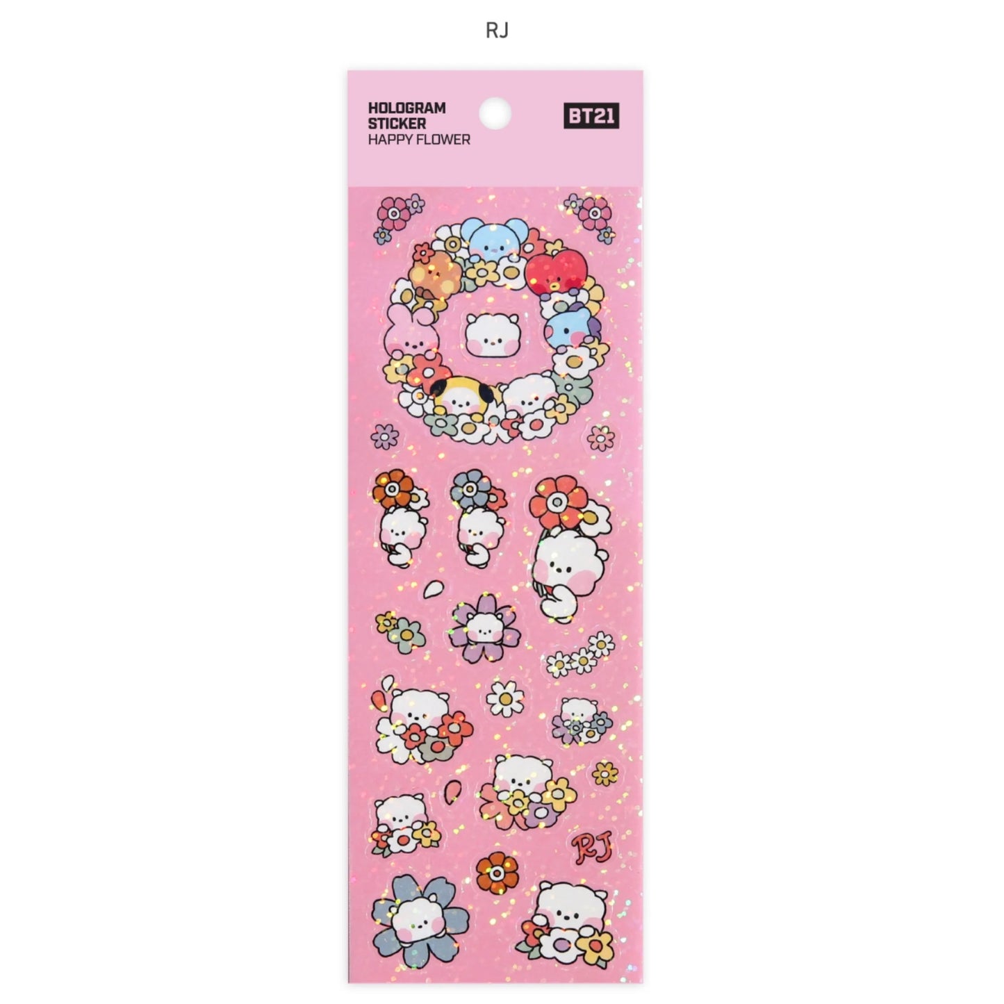 BT21 Minini - Happy Flower Hologram Sticker