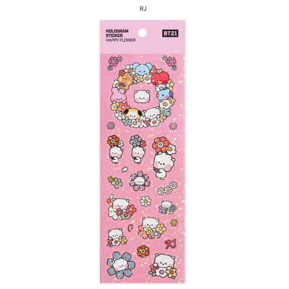 BT21 Minini - Happy Flower Hologram Sticker