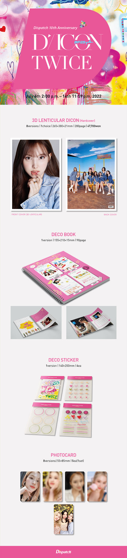 TWICE - DICON D'FESTA: Dispatch 10th Anniversary Photobook