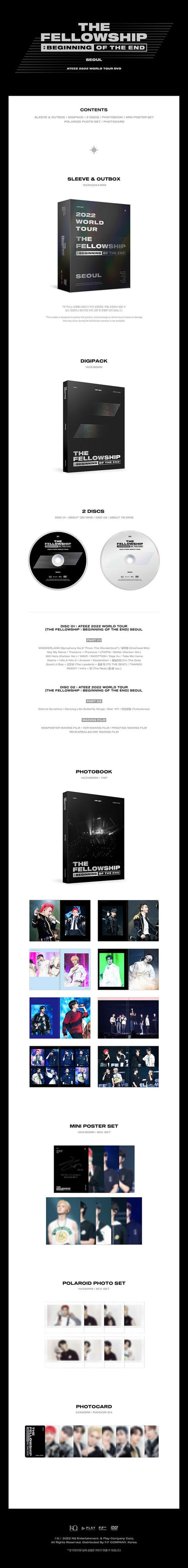 ATEEZ - 2022 WORLD TOUR THE FELLOWSHIP: BEGINNING OF THE END SEOUL [DVD]